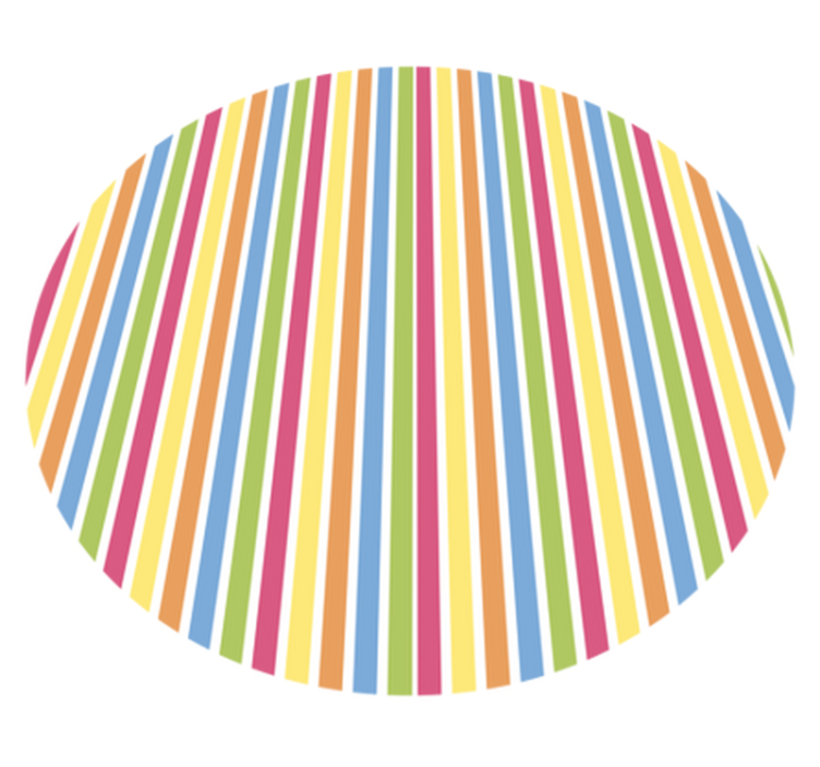 Lively striped style striped vinyl rug - TenStickers
