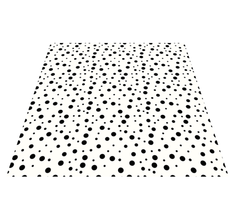 Black polka dot background bedroom rug - TenStickers