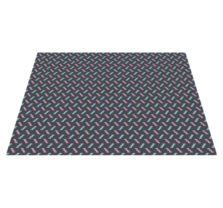 Colorful Wavy Shapes kids vinyl rug - TenStickers