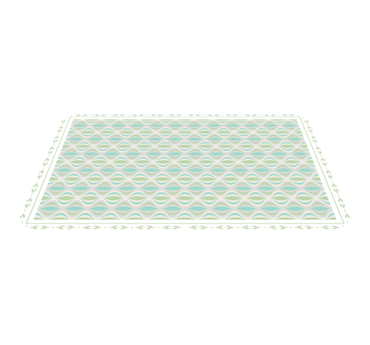 Curvy Motif tile vinyl rug - TenStickers