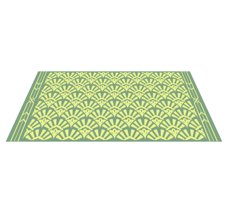 Lemon color 70s' pattern vintage rug - TenStickers