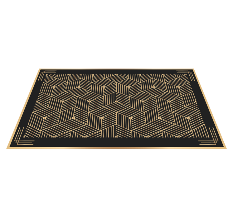 Stylish Patterned geometric vinyl rug - TenStickers
