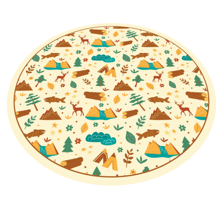 OUTDOOR ADVENTURE SCENERY nature vinyl rug - TenStickers