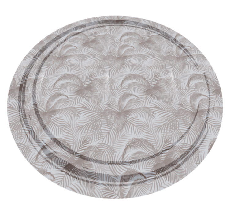 Gray 80's elegant botanical  vintage rug - TenStickers