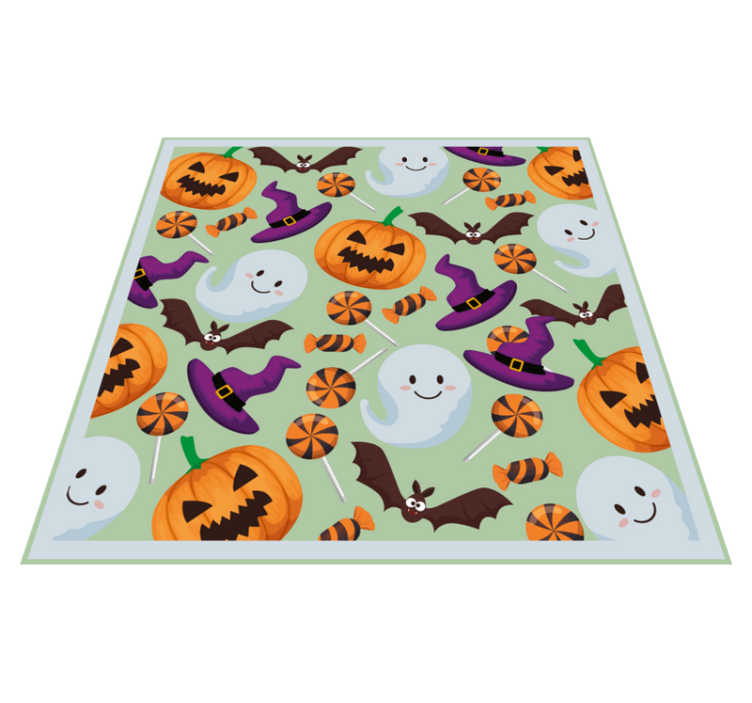 Halloween vinyl rug happy halloween feelings - TenStickers