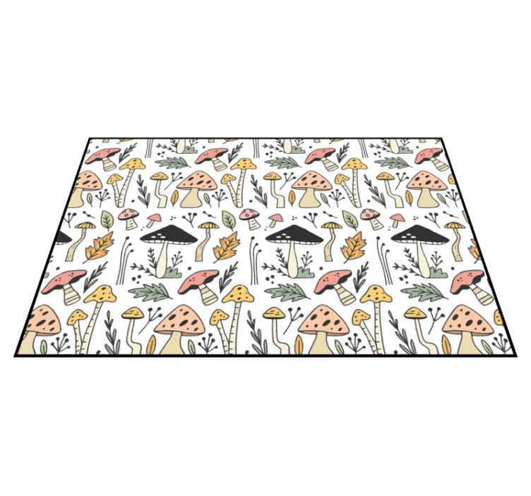 Enchanting mushrooms nature vinyl rug - TenStickers