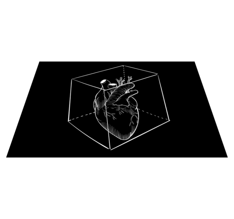 Heart Illustration modern vinyl rug - TenStickers