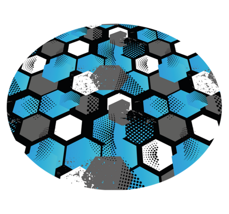 HEXAGONAL PATTERN BOOST geometric vinyl rug - TenStickers