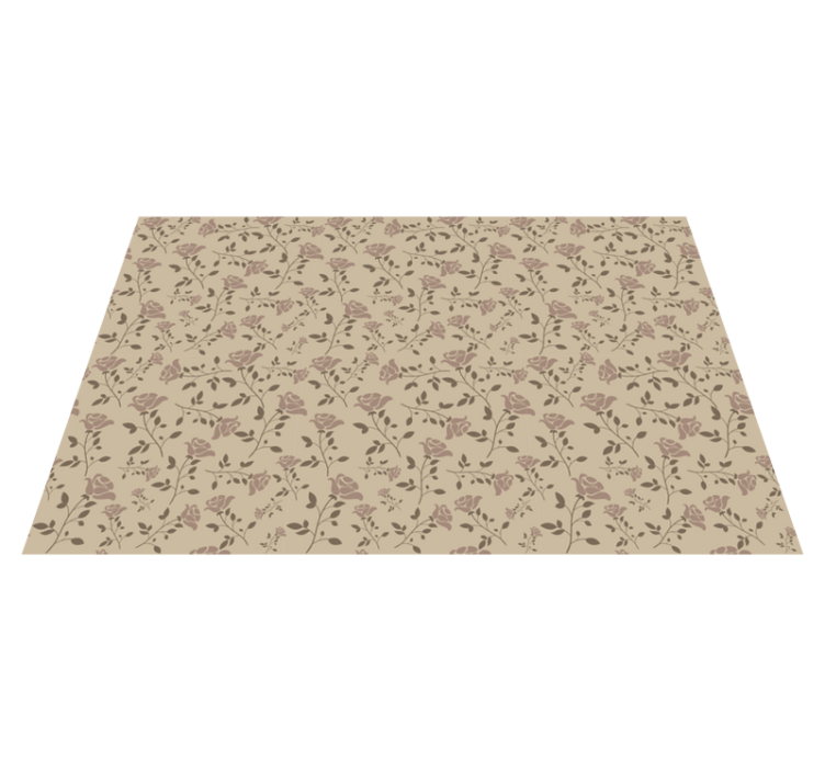 Delicate Botanical Illustration floral vinyl rug - TenStickers