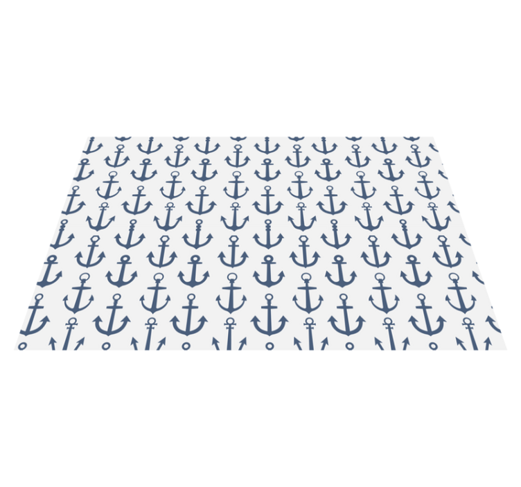 Nautical Anchor Theme bathroom vinyl rug - TenStickers