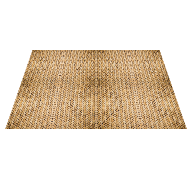 Bamboo woven effect wood effect vinyl rug - TenStickers