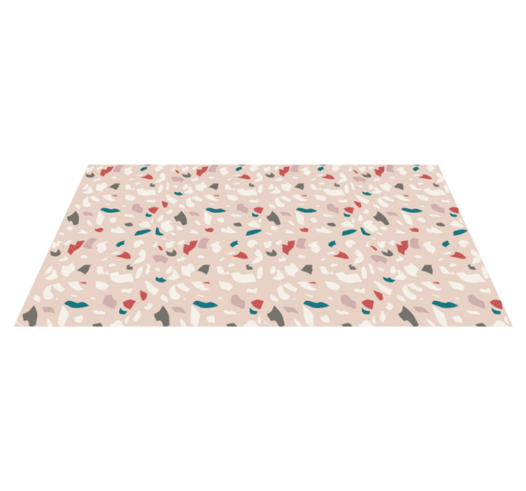 Colorful terrazzo pattern textured vinyl rug - TenStickers