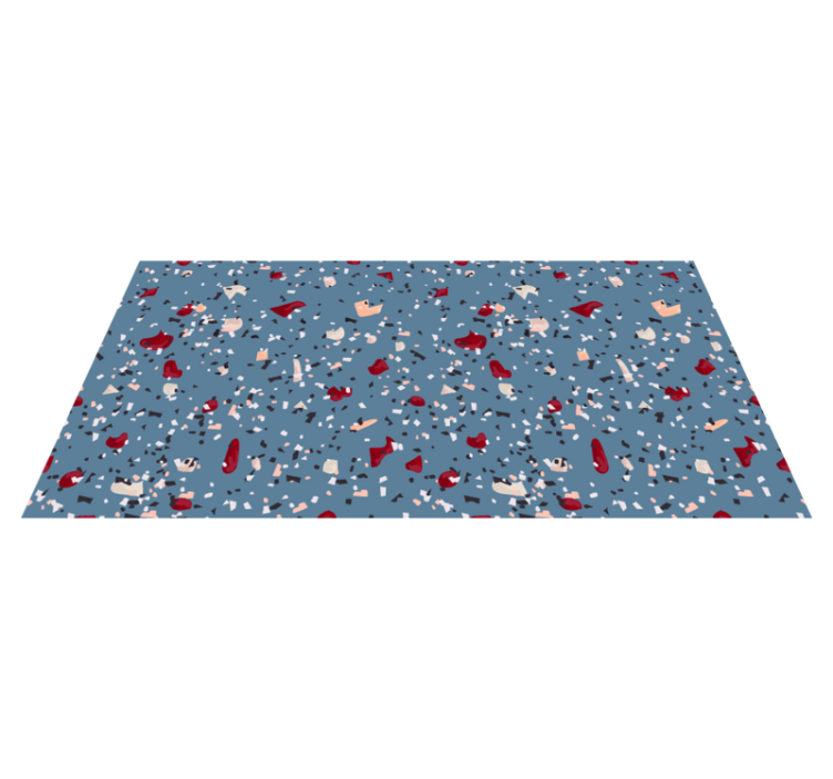Textured vinyl rug with vibrant geometric designs - TenStickers