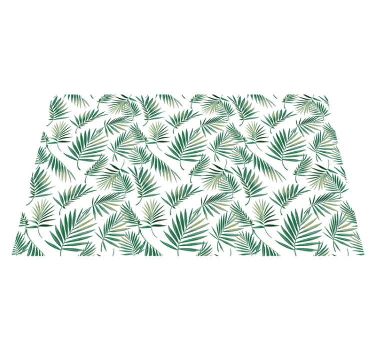 Nature vinyl rug lively greenery design - TenStickers