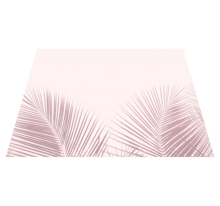 Elegant palm imagery floral vinyl rug - TenStickers