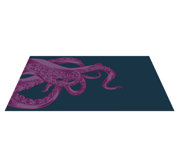 Octopus Ornament Overlay animal vinyl rug - TenStickers