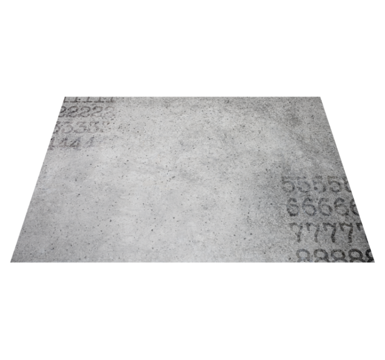 Numerical Stone Texture grey vinyl rug - TenStickers