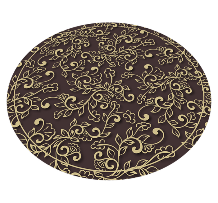 Ornate Swirl Pattern retro rug - TenStickers