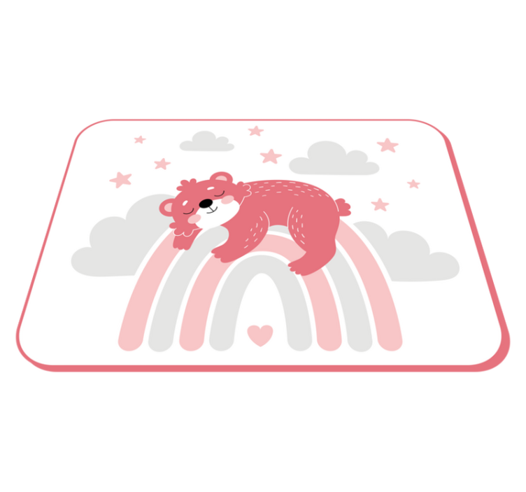 Sleepy Bear Rainbow kids rug - TenStickers