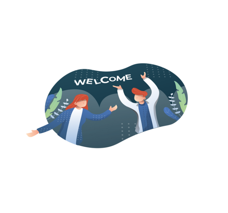 Welcoming Entry Text custom rug - TenStickers