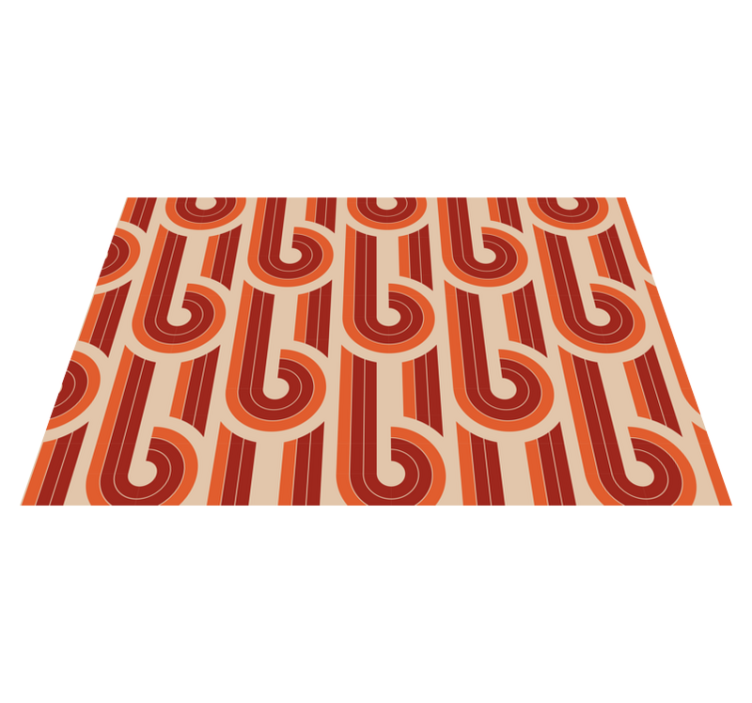 bicoloured patterns on beige vintage rug - TenStickers