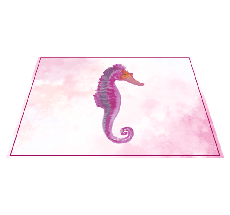 Seahorse Illustration animal mat - TenStickers