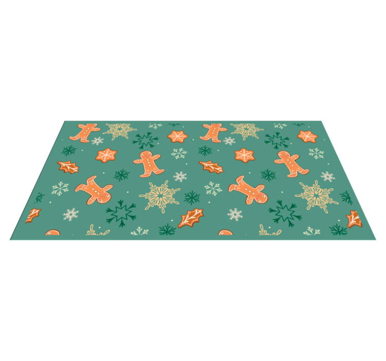 Festive Gingerbread Pattern Christmas carpet runner - TenStickers