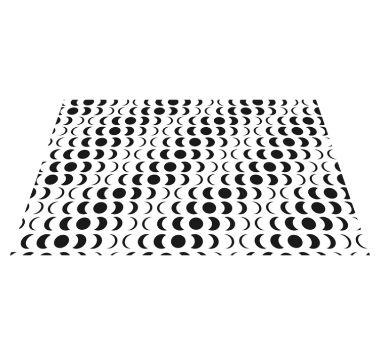 Monochrome Semicircles geometric rug - TenStickers