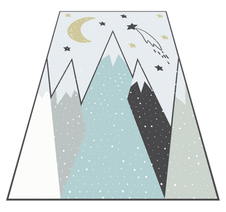 Mountainous Night Sky playroom carpet - TenStickers