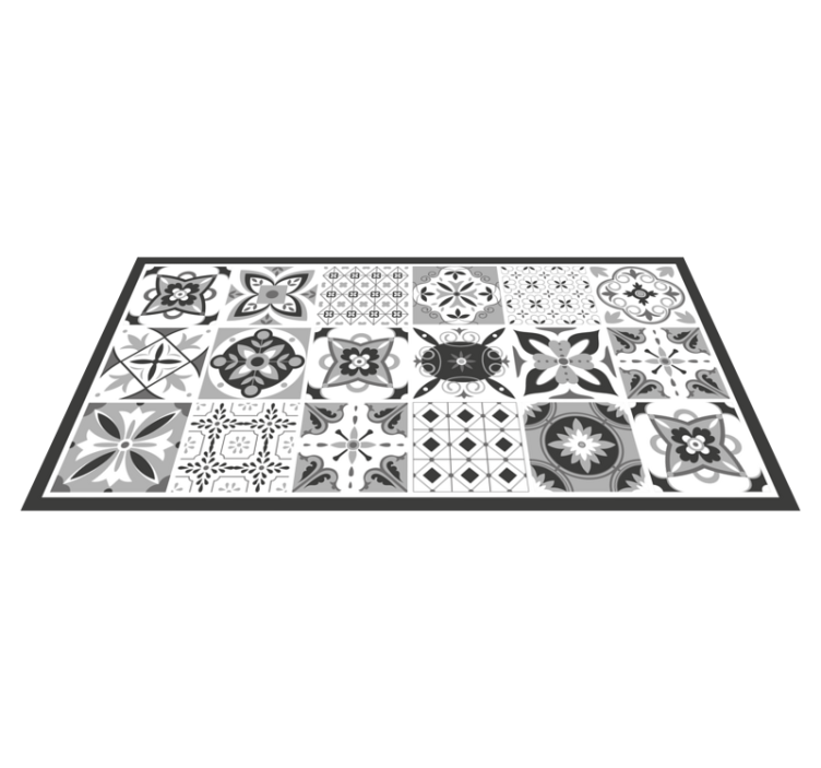 Patterned Tile Ensemble tile carpet - TenStickers
