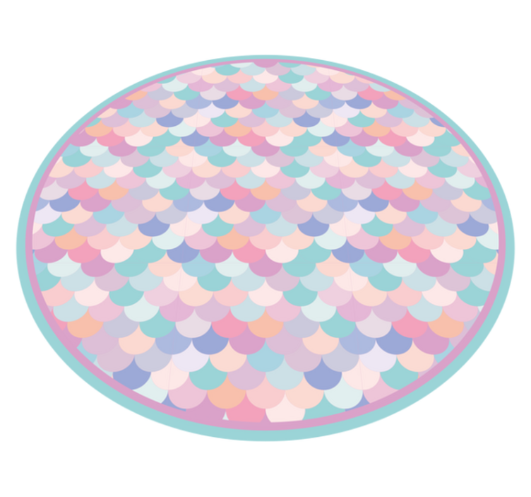 Mermaid Scale Pattern striped runner rug - TenStickers