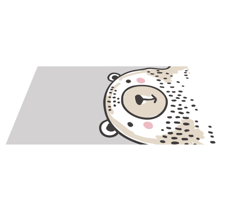 Bear Face Shape kids rug - TenStickers