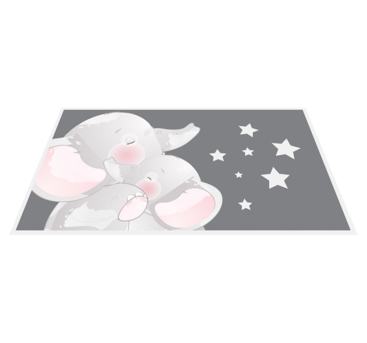 Sleeping Elephants playroom carpet - TenStickers