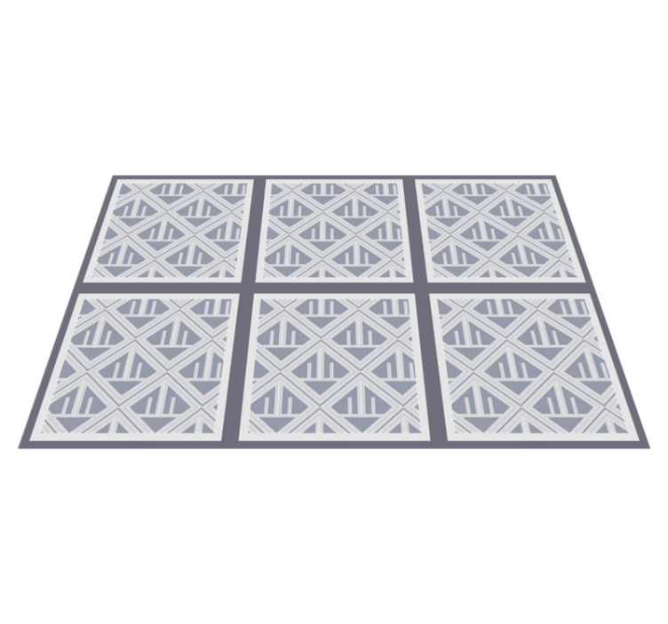 Geometric Pattern Array geometric vinyl rug - TenStickers