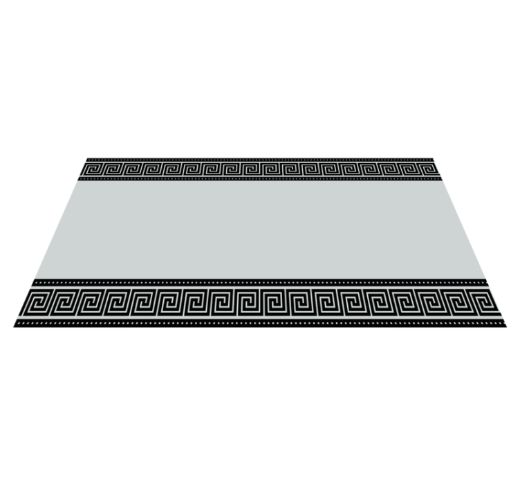 Greek Fret Border geometric rug - TenStickers