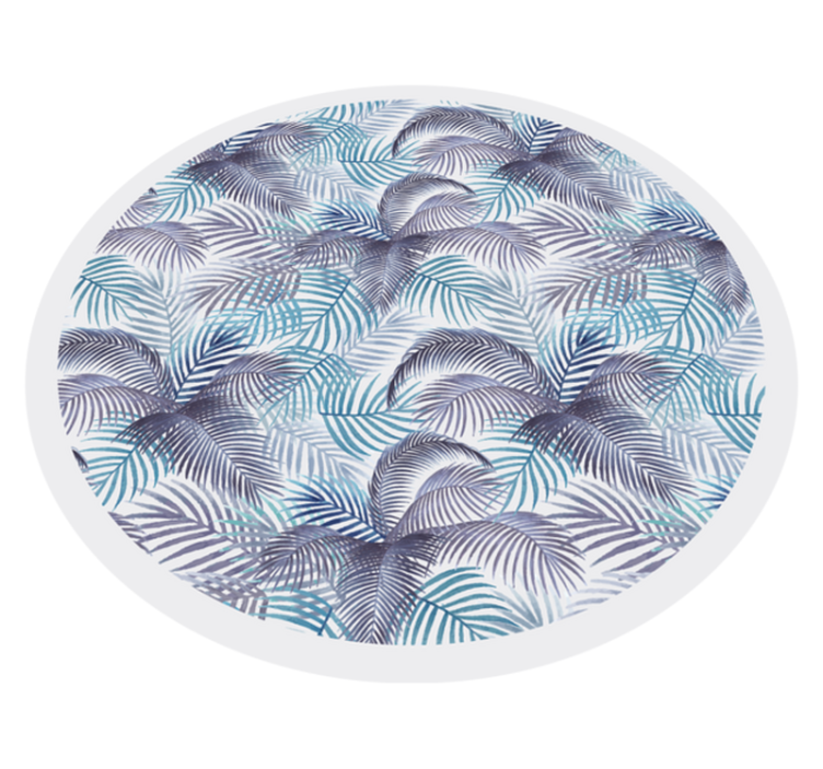 Palm Leaf Pattern floral vinyl rug - TenStickers