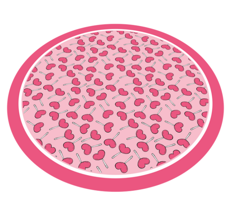 Cherry Delight Circle kids rug - TenStickers