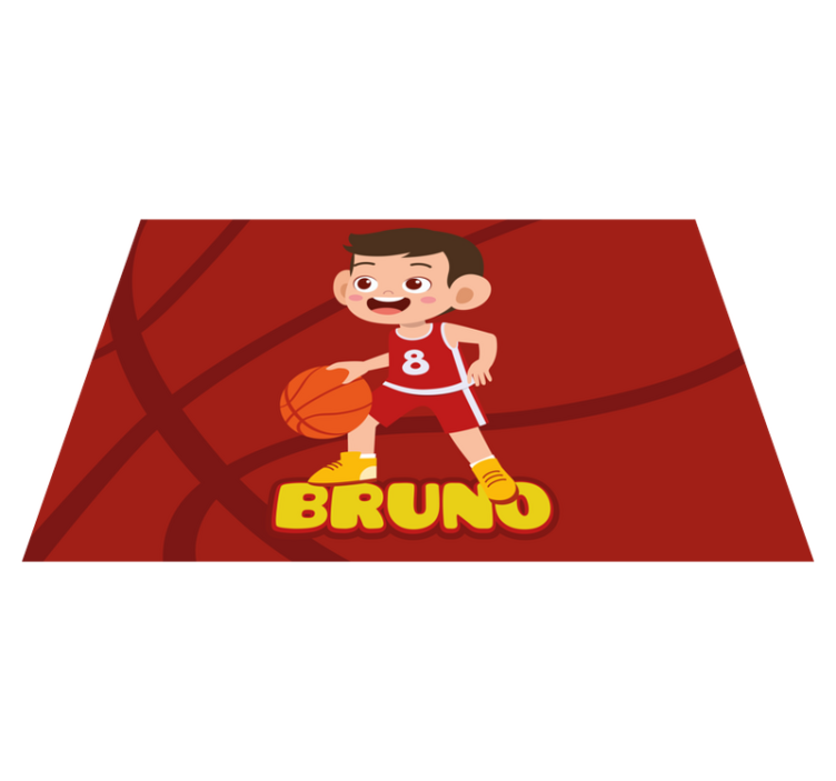 Basketball Character custom vinyl rug - TenStickers