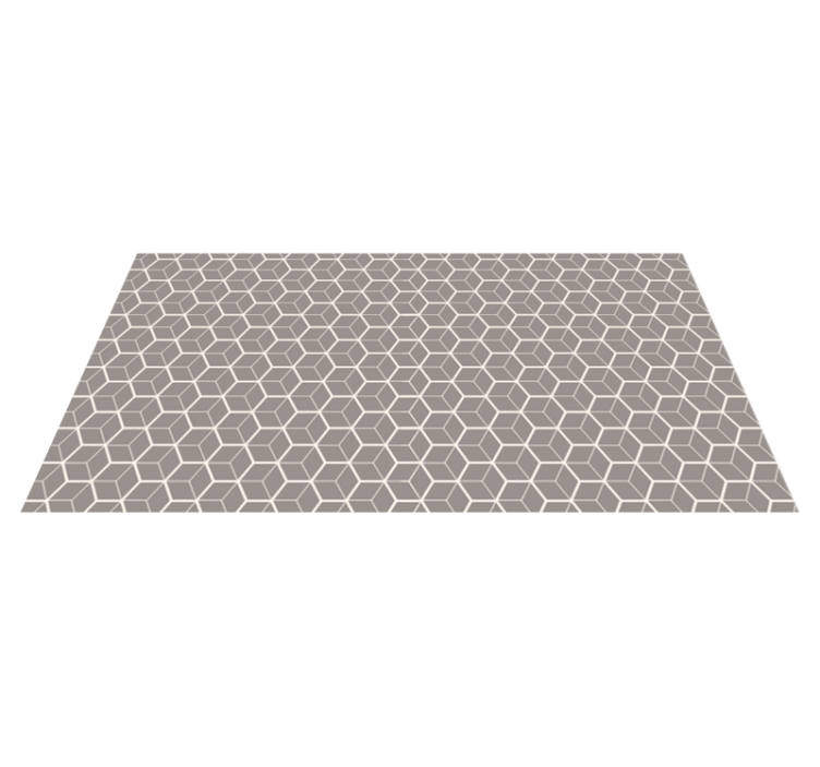 Gray and white hexagon pattern geometric rugs - TenStickers