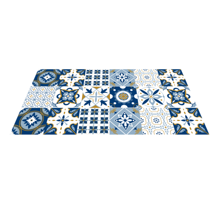 Colorful mosaic geometric pattern vinyl carpet - TenStickers
