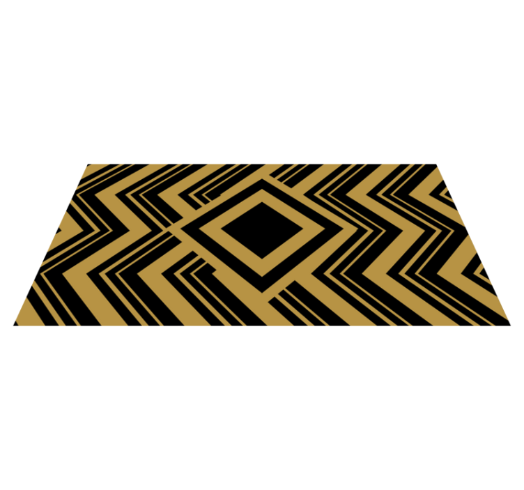 Geometric Contrast geometric vinyl rug - TenStickers