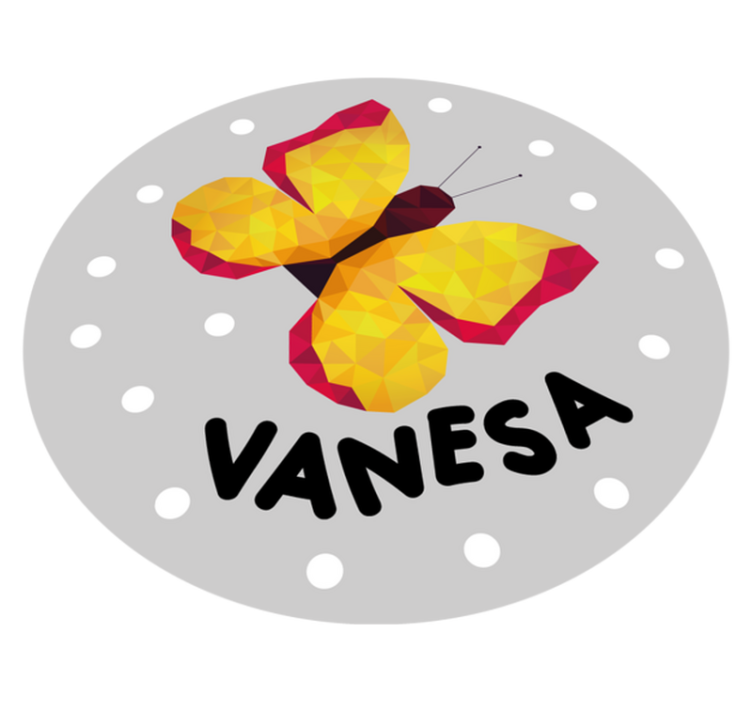 Personalized Butterfly custom vinyl rug - TenStickers