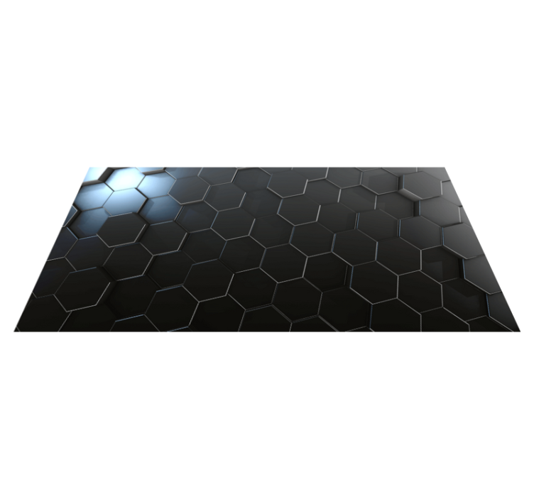 Hexagonal Gradient geometric vinyl rug - TenStickers