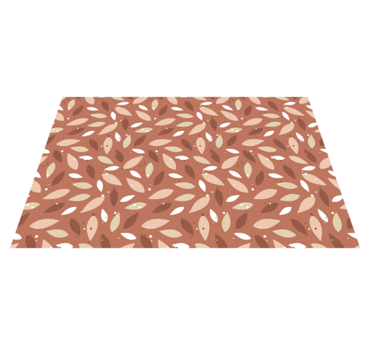 Leafy Pattern floral vinyl rug - TenStickers