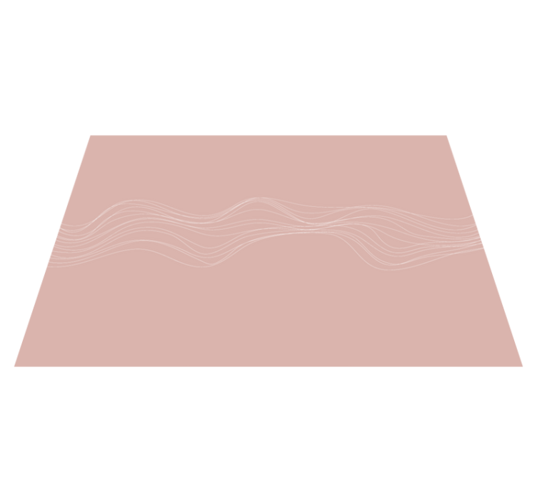 Wavy Lines pink vinyl rug - TenStickers
