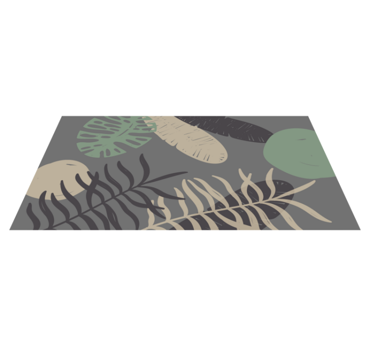 "Boho" style jungle floral rug - TenStickers