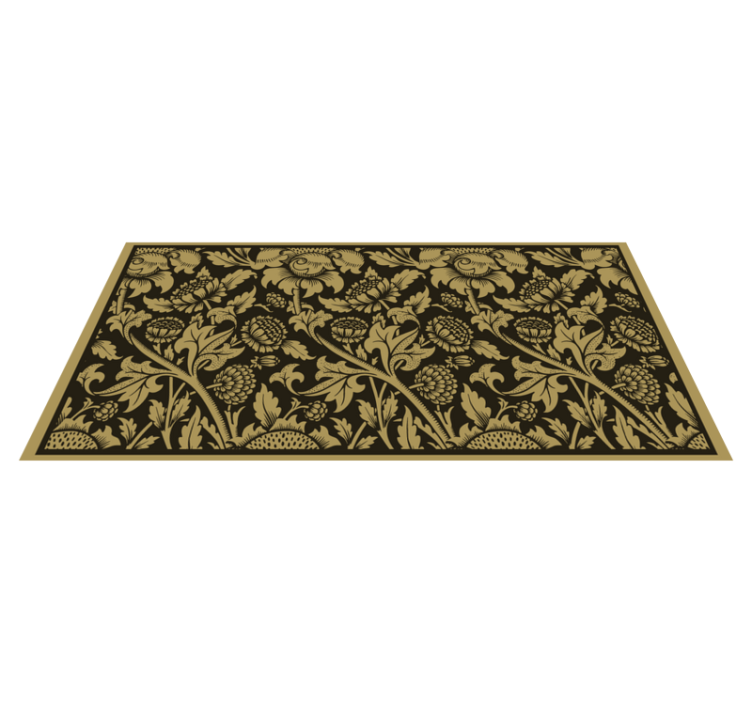 Botanical Pattern Accent floral rug - TenStickers