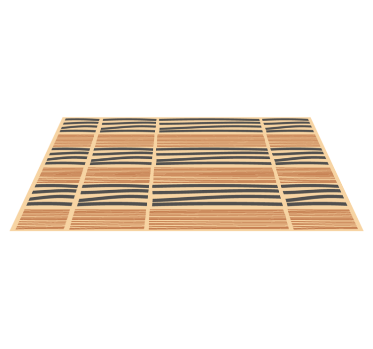 Layered striped elegance bedroom vinyl rug - TenStickers