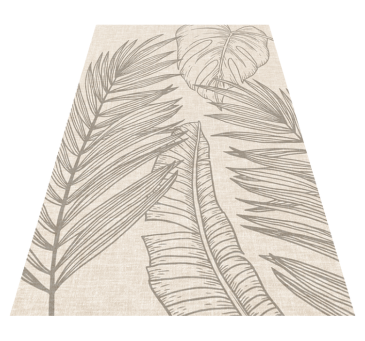 Tropical Effect Fabric floral rug - TenStickers