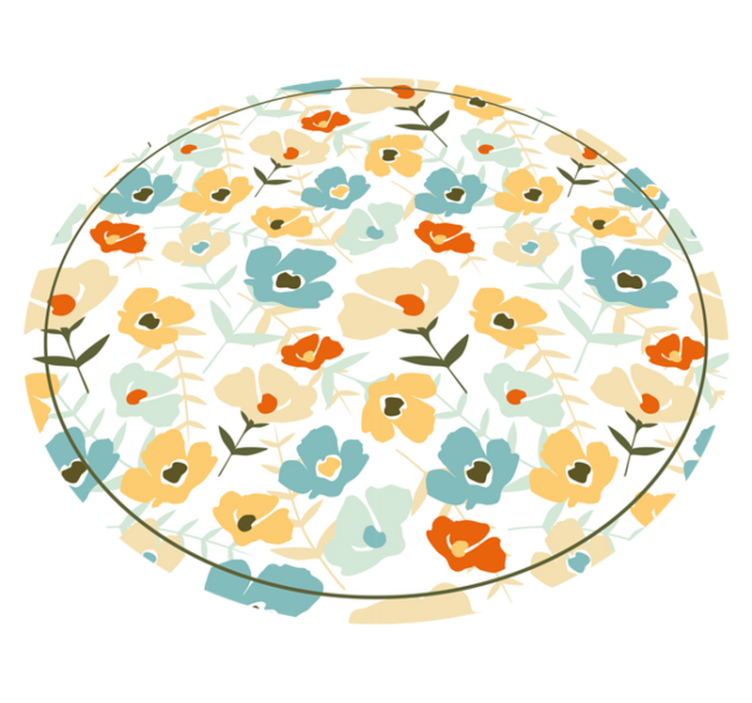 Watercolor Flowers Watercolor Flowers nature rug - TenStickers
